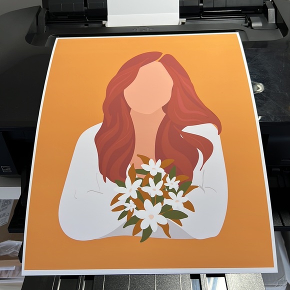 Wall Art Boho Woman Print Illustration Unframed - Picture 9 of 14